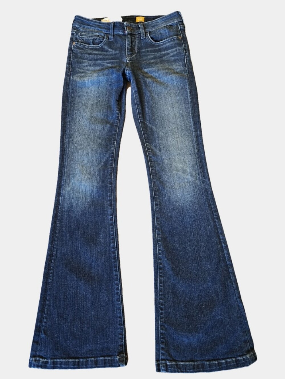 Pilcro And The Letterpress Dark Wash Low-Rise Flare Jeans No 26